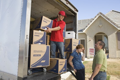 A clean storage area prepared for moving and home organization in Churchend