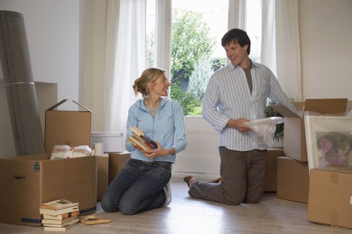 Commercial furniture and equipment prepared for office removals